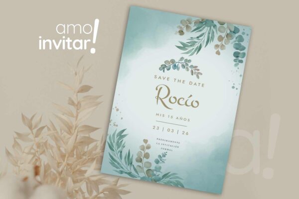 Save The Date Tarjeta 15 años - Imagen 2