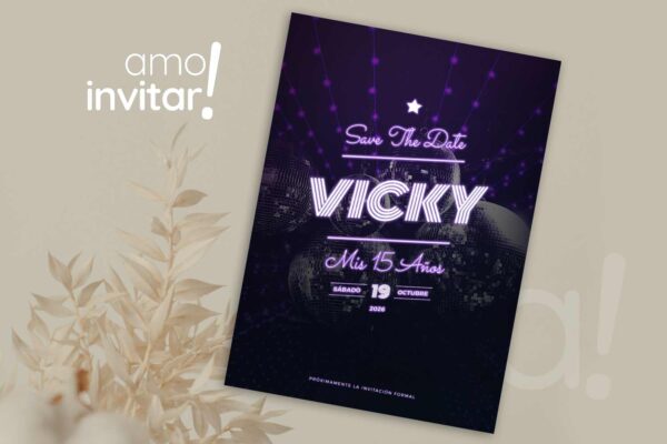 Save The Date Tarjeta 15 años - Imagen 8