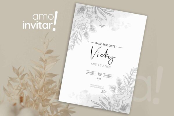 Save The Date Tarjeta 15 años - Imagen 27