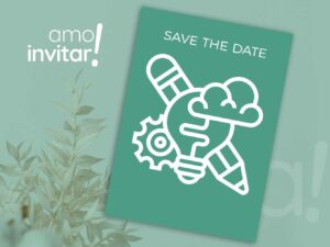 Save The Date Tarjeta Diseño Personalizado