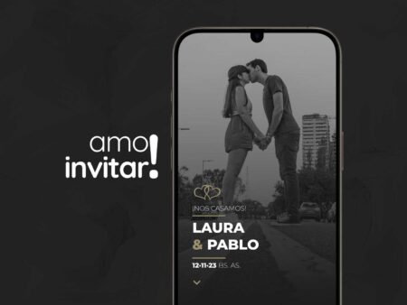 Invitación Digital B&N Boda