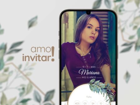 Invitación Digital Eucalipto 15 años