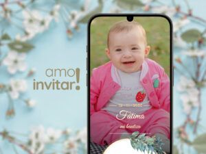 Invitación Web Bautizo / Bautismo Garden