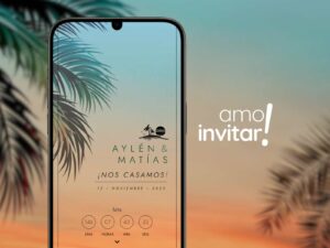 Invitación Web Beach Boda