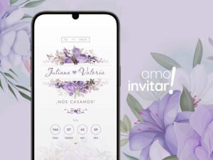 Invitación Web Lila Boda