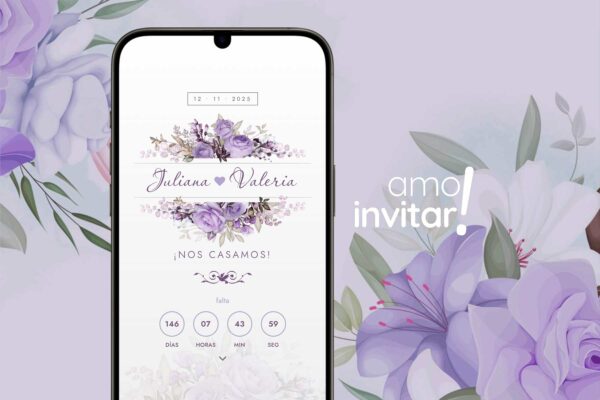 Invitación Web Lila