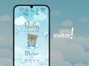 Invitación Web Baby Shower - Celeste