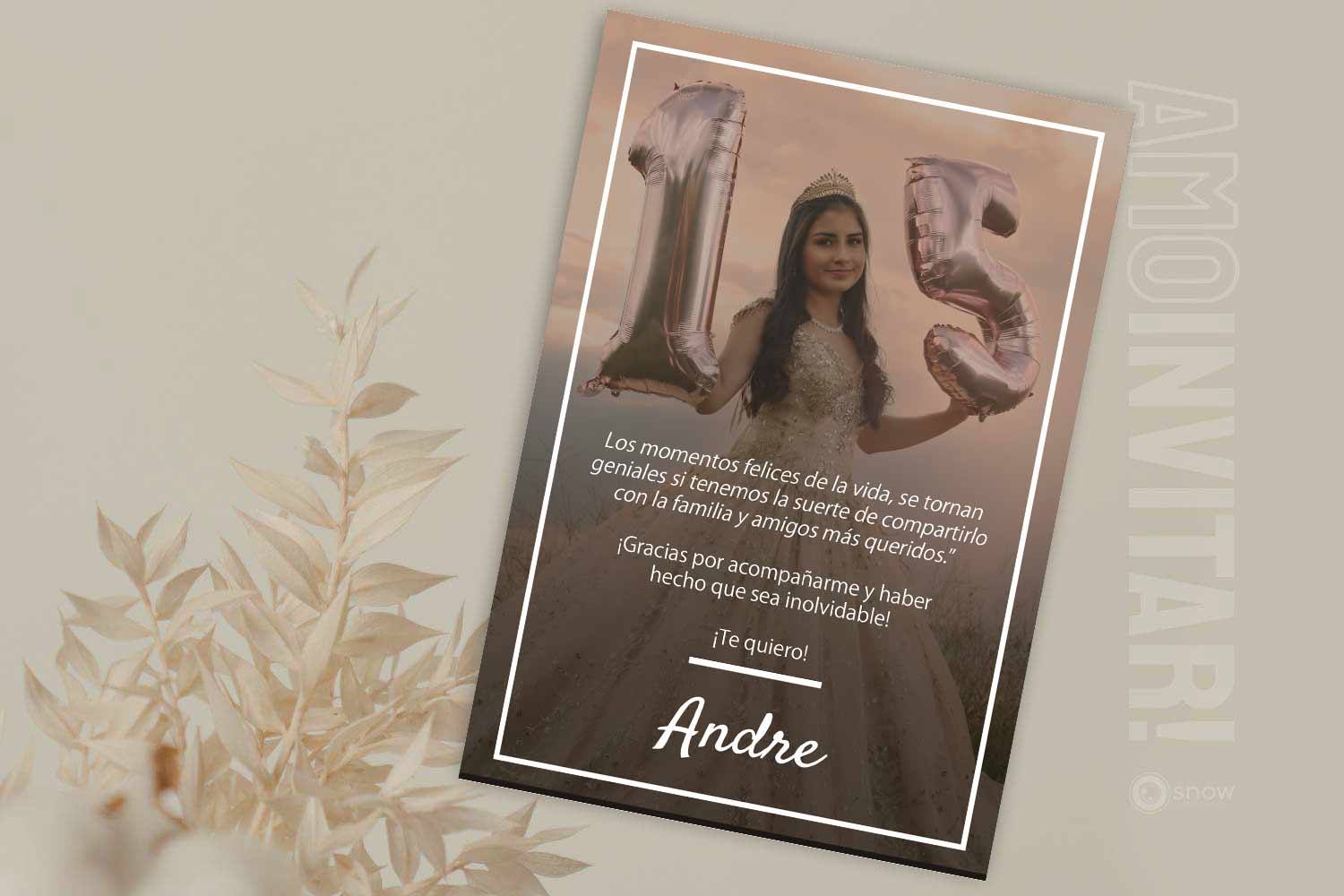 Tarjeta de agradecimiento para 15 años 7 Tarjeta de agradecimiento para 15 años - Imagen 7